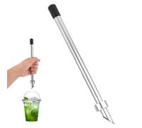 1pcs Straw Puncher for Plastic Lids, Stainless Steel Straw Hole Puncher Punching Tools for Lemonade Stand Supplies Deli Container Cafe Drinks