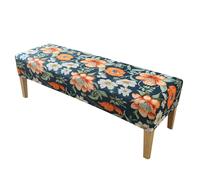 1Pcs Stretch Dining Bench Covers Floral Bench SeatSlipercover Rectanqular Bench Protector for Entrance Bedrooms Living Rooms Kitchen