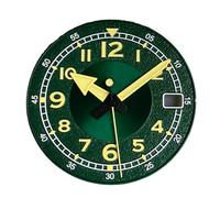 1pcs Super Luminous 29mm Watch Dial Arabic Numerals Matte Marks for NH35 NH36 NH38 ETA2824 PT5000 Automatic Movement(Green Dial and Hands)