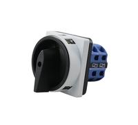 1pcs SZW26-25 2GS 64X64mm Grey Panel 2 Poles 8 Screws 25A Power Cut-off Combination Knob Padlock Circuit Rotary Cam Switch