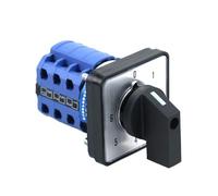 1pcs SZW26/LW26-20/0-6.3 20A 3 Phase 12 Screws 7 Position 64X64 48X48 mm Panel Selector Transfer Rotary Cam Universal Switch(0-6.3 64X64mm)