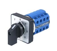 1pcs SZW26/LW26-20/0-7.4 20A 4 Pole 16 Screw Terminals 8 Position 64X64 48X48 mm Panel Changeover Rotary Cam Universal Switch(0-7.4 64X64mm)