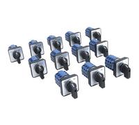 1pcs SZW26/LW26-20 20A 660V 3 Poles 12 Screws 64X64 mm 48X48 mm Panel Mount Power Knob Selection Cam Rotary Changeover Switch(D303.3 ON OFF ON 64)