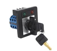1PCS SZW26/LW26-20 20A D303.3YN 3 Positions Selector Transfer 3 Poles Rotary Cam Changeover Switch With Key and Light