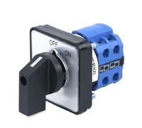 1pcs SZW26/LW26-20 20A ON OFF 8 Terminals 2 Position 64X64/48X48 Mm Panel Manual Electric Transfer Changeover Cam Rotary Switch(C04.2 OFF ON 48X48mm)
