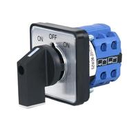 1pcs SZW26/LW26-20 20A ON OFF ON 2 Phase 8 Screws 64X64 48X48 Mm Panel Silver Contact Transfer Rotary Changeover Cam Switch(D202.2 ON OFF ON 64)