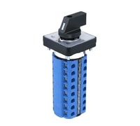 1PCS SZW26/LW26-20 3 Position 8 Phase 32 Terminals ON-OFF-ON 20A 660V Universal Rotary Changeover Switch 64X64 48X48 mm Panel(ON OFF ON 64X64mm)