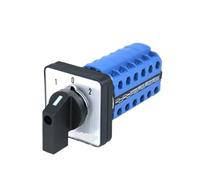 1PCS SZW26/LW26-20 6 Phase 24 Screws 20A 660V 64X64 48X48 mm Panel Universal Transfer Rotary Switch Changeover Control Switch(D606.6 1 0 2 64X64mm)