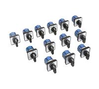 1pcs SZW26/LW26-20 64X64 mm 48X48 mm Panel Mount 20A 660V 2 Phase 8 Screws Power Knob Selection Cam Rotary Changeover Switch(D202.2 1 0 2 48X48mm)