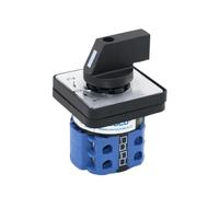 1pcs SZW26/LW26-20/B202.2 20A 660V 1-0-2 Two Pole Three Position 64X64 48X48 mm Panel Transfer Momentary Changeover Cam Switch(B202.2 1 0 2 64X64mm)