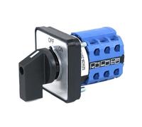 1PCS SZW26/LW26-20/C06.3 2 Ways 660V 3 Pole ON OFF Selector Cam Latching Manual Switch 64X64 48X48mm Panel For 20A Machine(C06.3 OFF ON 48X48mm)