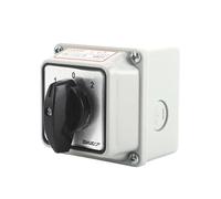 1PCS SZW26/LW26-20/D202.2BF 20A ON OFF ON 3 Position 8 Screw Selector Changeover Rotary Cam Switch With Waterproof Sealed Box
