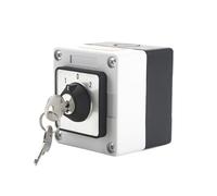 1PCS SZW26/LW26-20 ON-OFF-ON 20A 1 Phase Selector Universal Cam Changeover Key Switch With Waterproof And dustproof Sealed Box