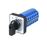1PCS SZW26/LW26-20 ON OFF ON 3 Position 24 Terminals 6 Phase 20A 660V 64X64 48X48 mm Panel Mount Changeover Rotary Cam Switch(D606.6 ON OFF ON 48)