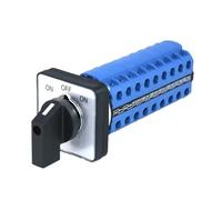 1pcs SZW26/LW26-20 ON OFF ON 3 Position 36 Terminals 20A Rotary Changeover Cam Universal Selector Switch 64X64 48X48 mm Panel(D909.9 ON OFF ON 64)
