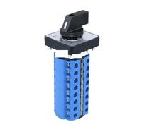 1pcs SZW26/LW26-20 ON OFF ON 8 Phase 32 Terminals 20A Power Switching Rev For Universal Rotary Changeover Switch 48/64mm Panel(1 0 2 Panel 64X64mm)