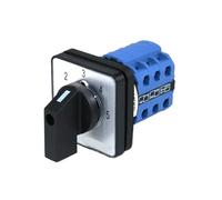 1pcs SZW26/LW26-20 Ui 660V 20A 1-2-3-4-5 3 Phase 12 Terminals 5 Position Rotary Changeover Selector Cam Switch 48X48 mm Panel
