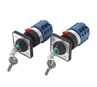 1pcs SZW26/LW26-20C YH5.3Y 20A 3 Poles 7 Positions 12 Screws Voltmeter Universal Selector Rotary Cam Changeover Switch With Key