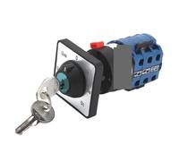 1PCS SZW26/LW26-20C YH5.3Y 20A 3 Poles 7 Ways 12 Screws Universal Selector Cam Voltmeter Voltage Switch With 2 Keys