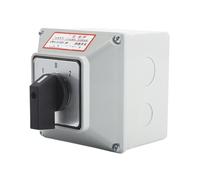 1pcs SZW26/LW26-32 32A 3 Position 2 Phase 8 Screws Automatic Universal Changeover Rotary Knob Cam Switch With Waterproof Box