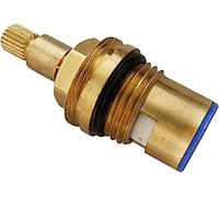 1pcs Tap Cartridges Replacement Tap Valves Brass Ceramic Disk Tap Valve Insert Gland Cartridge Quarter Turn 3/4" 20 Splines(Blu)