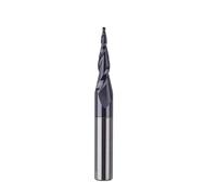 1pcs Tapered End Mill Ball Nose Router Bit, R0.25-R2.0 Tungsten Carbide 2 Flutes CNC Engraving Tool 3.175mm-8mm Shank Milling Cutter(R0.5-20.5-D4)