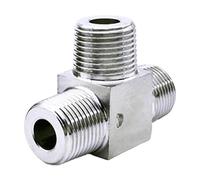 1PCS Tee 3 Way 304 Stainless Steel Pipe Fitting Connector Adapter Equal 3/4" Male Threaded Max Pressure 2.5 Mpa