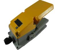 1Pcs TFS-302 Foot Pedal Switch LT4 AC 250V 15A Antislip Metal Momentary Industrial Treadle Aluminum Shell(Yellow Grey)