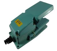 1Pcs TFS-302 Foot Pedal Switch LT4 AC 250V 15A Antislip Metal Momentary Industrial Treadle Aluminum Shell(Green)