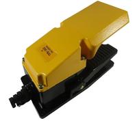 1Pcs TFS-302 Foot Pedal Switch LT4 AC 250V 15A Antislip Metal Momentary Industrial Treadle Aluminum Shell(Yellow Black)