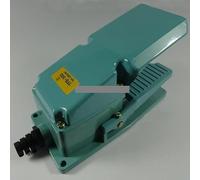 1Pcs TFS-302 green Foot Pedal Switch LT4 AC 250V 15A Antislip Metal Momentary Industrial Treadle Aluminum Shell