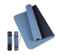 1PCS Thick Two-color, Non-slippery TPE Yoga Mat,Movement For Fitness Fitness In The Home Of The Tasteless Pad180 * 57cm(Blue dark blue)
