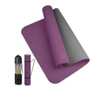 1PCS Thick Two-color, Non-slippery TPE Yoga Mat,Movement For Fitness Fitness In The Home Of The Tasteless Pad180 * 57cm(Purple Grey)