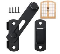 1PCS Thicker Garage Door Lock Gate Lock Black Door Stainless Steel Gate Bolt Latch Small Gate Bolt Sliding Door Lock Flip Gate Latches for Wine Cabinet Outdoor Garage Window Garden Closet Door