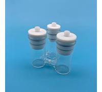 1pcs Three-Neck H-Type Electrolysis Cell with Glass Frit Separation for Advanced Electrochemical Experiments(50ml-50ml-30ml)