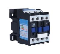 1PCS three-phase motor electromagnetic contactor relay 12A 3P 3 pole 1NO AC 24V 110V 220 V 380V coil CJX2-1210 35mm guide rail installation(AC 220V)