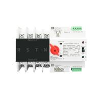 1PCS Three-Phase Rail ATS Dual Power Automatic Transfer Switch Electrical selector uninterruptible Supply 4P 63A 100A 125A(25v,220V)