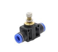 1pcs throttle valve SA 4mm 6mm 8mm 10mm 12mm Tube Air Flow Speed Control Crane Valve Tube Water Hose Pneumatic Push In Fittings(10MM)