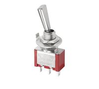 1pcs Tiny Small Toggle Switch 3 Position 2 ON OFF ON DPDT SPST DPST 6A 125VAC 3A 250VAC Latching Flat Handle for Car Truck(3P 11.7mm ON-ON R)