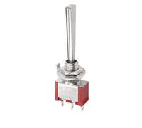 1pcs Tiny Small Toggle Switch 3 Position 2 ON OFF ON DPDT SPST DPST 6A 125VAC 3A 250VAC Latching Flat Handle for Car Truck(3P 20.5ON-OFF-ON R)