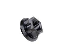 1pcs Titanium Alloy Nut M5 M6 M8 M10 M12 M14 M16 M18 M20 M25 Length 10-40mm T25 Hexagonal Flange Nuts Picth 0.8/1/1.25/1.5mm(Black,M8-P1-D18H8)