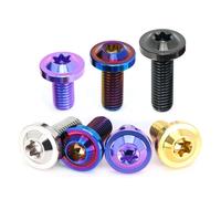 1Pcs Titanium Ti Bolt M4 M5 M6 M8 Length10/15/20/25/30/35/40/45/50/55/60mm Truss Head Torx Screw For Part Modification Fasteners(Rainbow,M5x30mm)