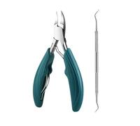 1PCS Toe Nail Clipper Set Paronychia Ingrown Manicure Cutters Household Stainless Steel Ear Spoon Pedicure Scissors Tool for Beauty(2Pcs-MGreen)
