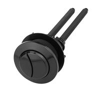 1pcs Toilet Flush Button, 38mm 48mm 58mm Black Dual Toilet Flush Button Round Head for Bathroom Toilet Water Tank Repair(Fits 46mm-56mm Hole)
