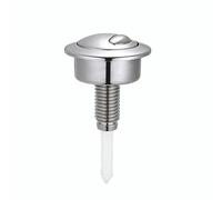 1Pcs Toilet Flush Button Compatible for Optima49, Round Head Dual Toilet Push Button Flush Replacement (Silver)
