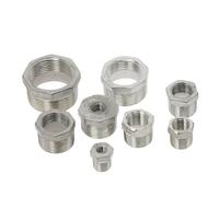 1PCS Tonifying Heart Reducer Bushing Male X Female 1/8" 1/4" 1/2" BSPT Thread Stainless Steel SS304 Pipe Fittings for Water Gas Oil(DN40 to DN20)