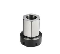 1PCS Tool Handle Hexagon Nut Collet Chuck Handle ER25 ER32 ER40 Collet Block Hex Nut Square Nut for Machine Lathe(Hex,ER 40)