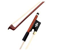 1Pcs top Pernambuco carbon Fiber Round Stick violin viola cello bow 4/4,silver/Copper Mounted，Siberian horsetail horsehair(Violin bow 3)