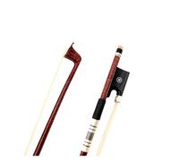 1Pcs top Pernambuco carbon Fiber Round Stick violin viola cello bow 4/4,silver/Copper Mounted，Siberian horsetail horsehair(Violin bow silver)