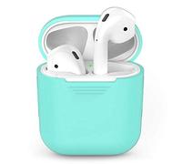 1PCS TPU Silicone Bluetooth Wireless Earphone Case for AirPods Protective Cover Skin Accessories for Apple Airpods Charging Box (Green)
